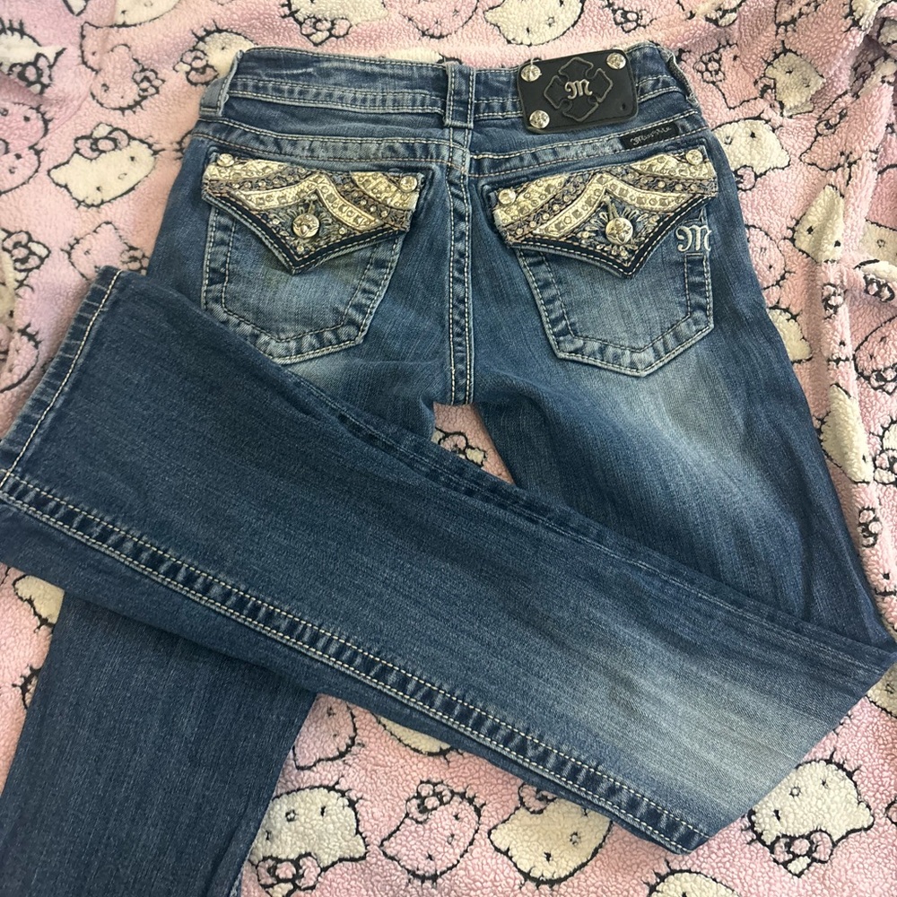 Miss me low rise bootcut jeans.